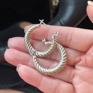 Sterling silver earrings. 1inch long marked 925